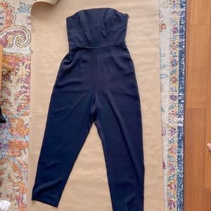Reiss Navy Silk Jumpsuit, size 4